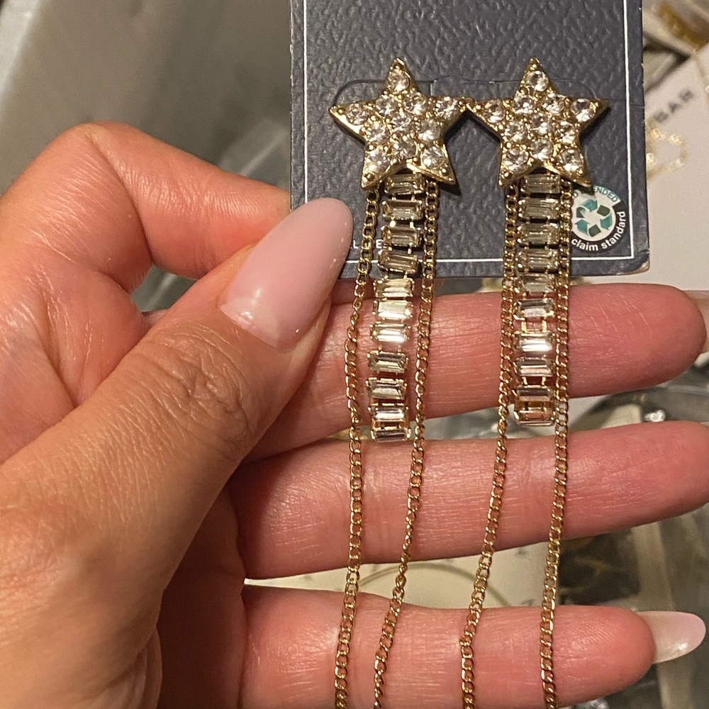 Nordstrom Melrose and Market Star Shaped Glamorous Accent Dangle Earrings